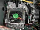 Sunon 60x60mm Magnetic Levitation System fan mounted inside the Akasa 60-80mm adapter