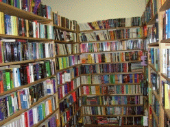 Lots of paperback fiction.